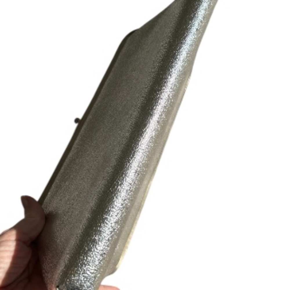 VINTAGE Mid-Century Modern 1950's Silver Foil Clutch Purse - Picture 7 of 9